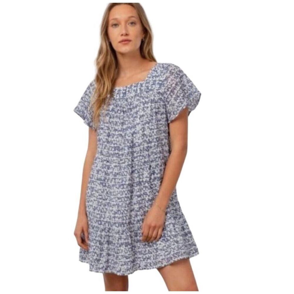 Rails Women's  Valentina Navy Camellia Floral Mini Shift Dress  XS